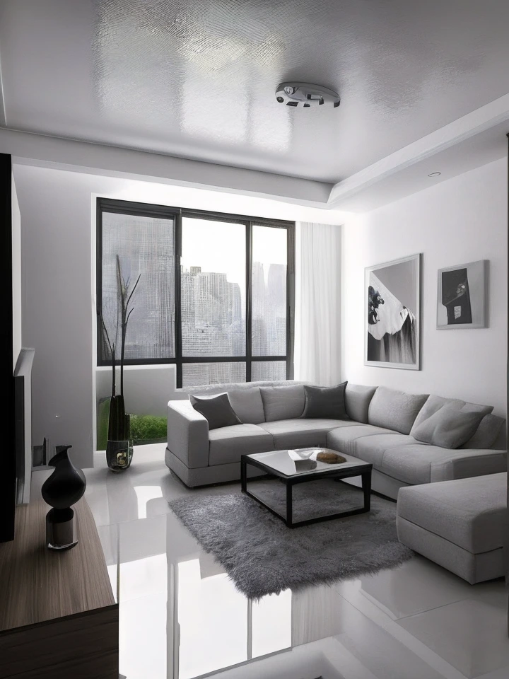 Remodeled AI Modern Living Room